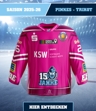 Pinkes Fantrikot der KSW Icefighters Leipzig - Saison 2025-26