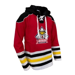 Fischtown Pinguins - Hockey Hoodie Stripe - red - Gr: L